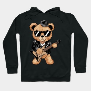 Rock and Roll Teddy Bear Hoodie